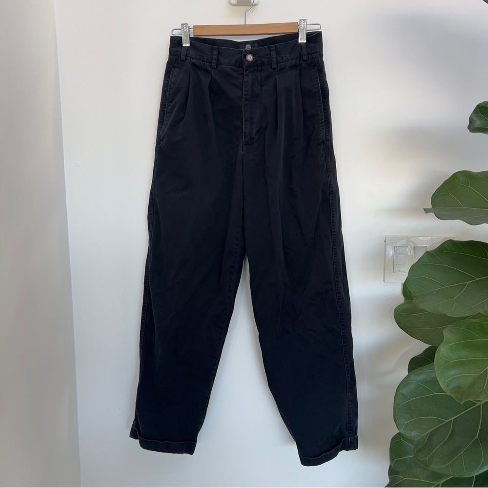 Black Pleated Utility Pants